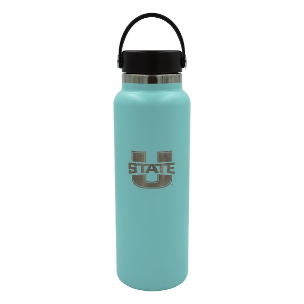 Alpine Hydro Flask Water Bottle 40 Oz Wide Mouth Flex Cap Etched U-State